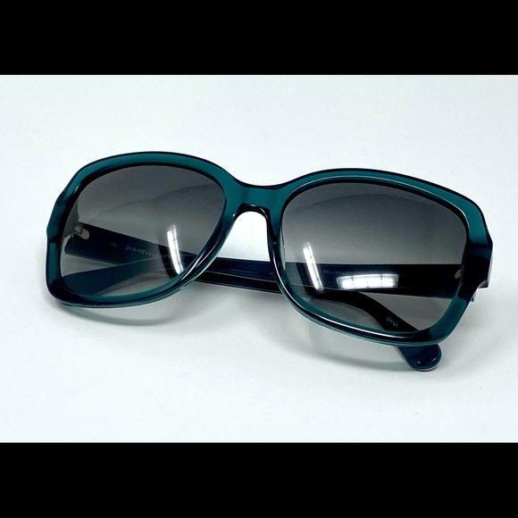 Diane Von Furstenberg DVF603S TallyAnne Emerald Sunglasses New - Picture 4 of 6